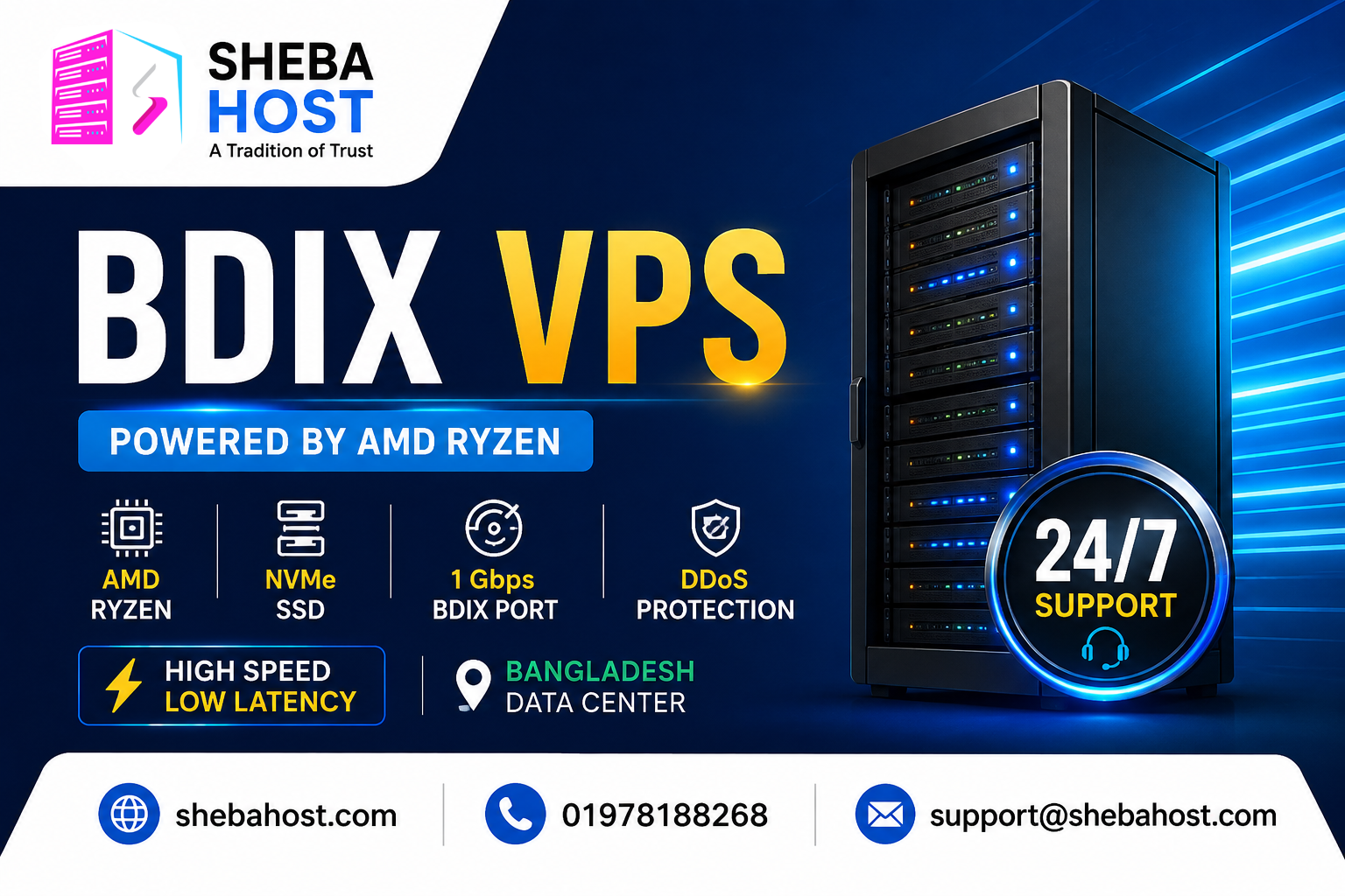 BDIX VPS | বাংলাদেশের প্রিমিয়াম AMD Ryzen Powered Server